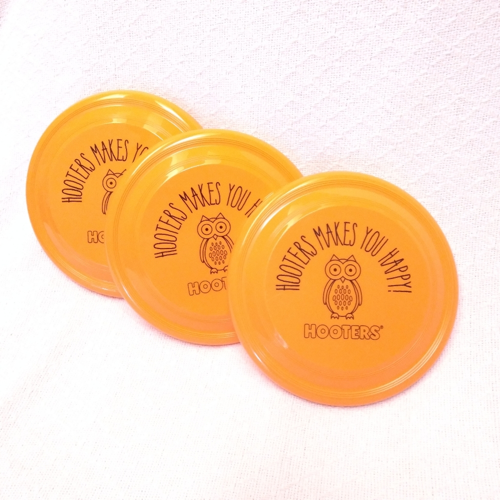 Three Hooters Frisbees